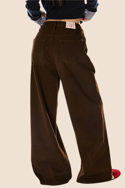 Retro Wide-Leg Trousers 