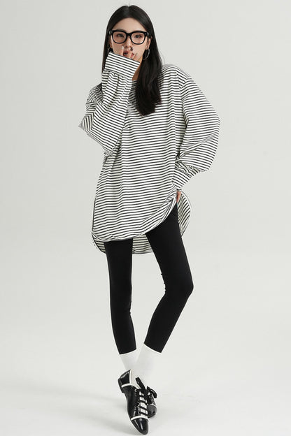 Striped Loose Crew Neck T-Shirt