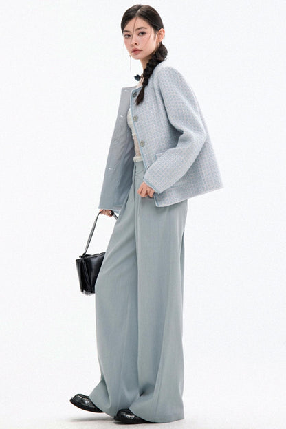 Relaxed Silhouette Mid-Rise Pants