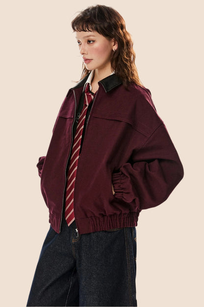 Veste décontractée à revers lâche 