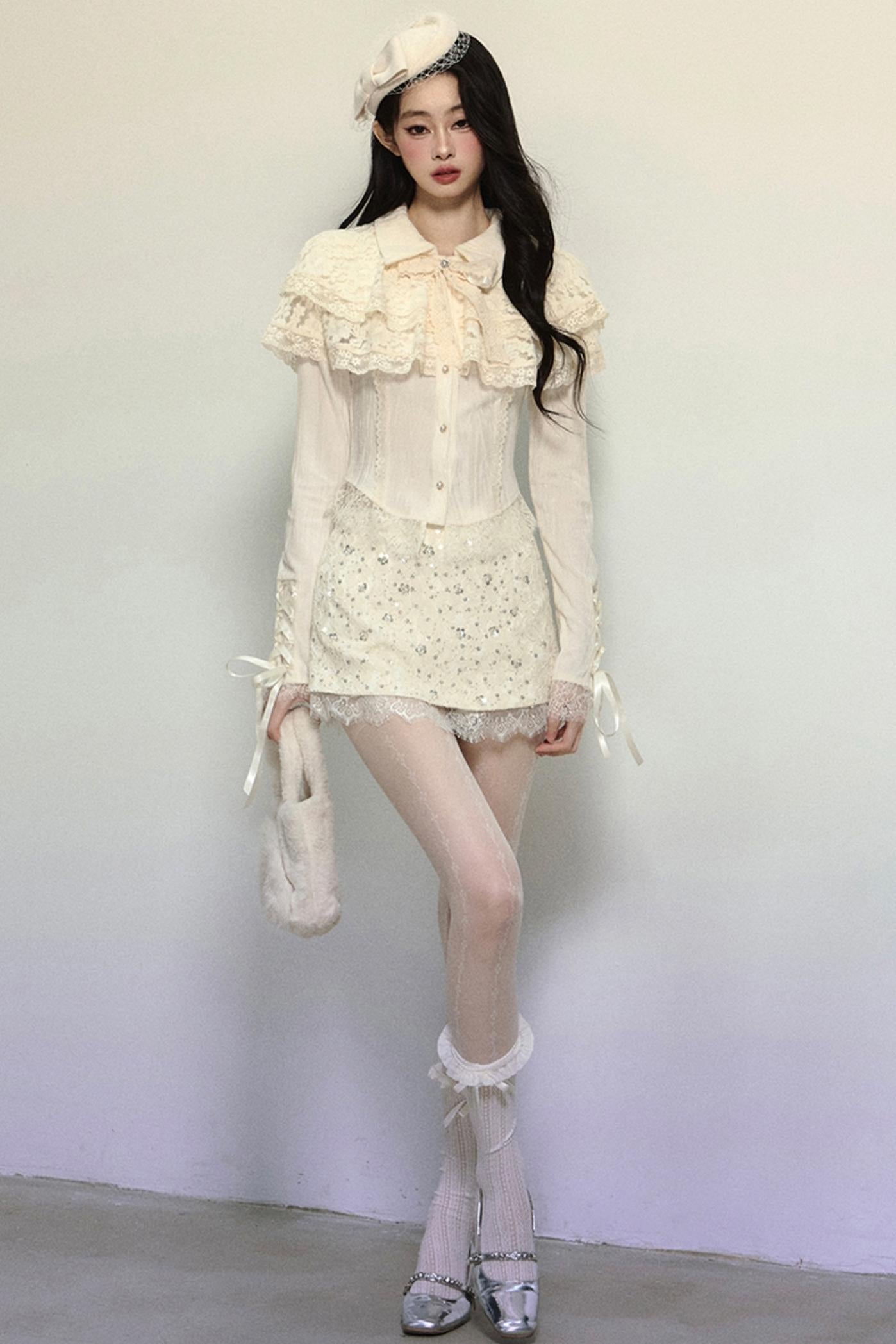 French Lace Long-Sleeve Top