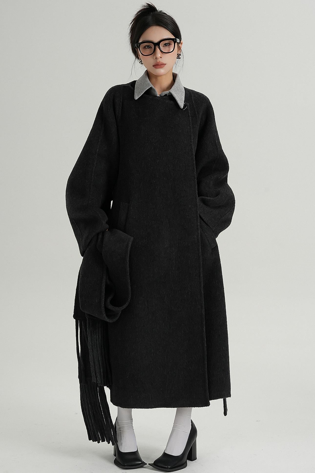 Temperament Long Tweed Coat