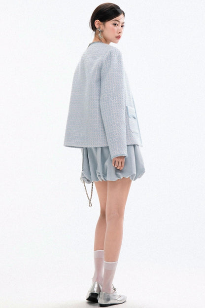 Chic Tweed Coat & Skirt Set-Up