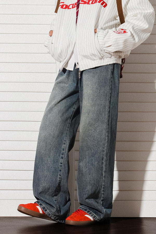 American Style Wide-Leg Jeans Pants