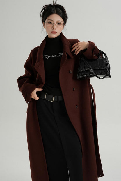 Premium Stand-Up Collar Long Coat