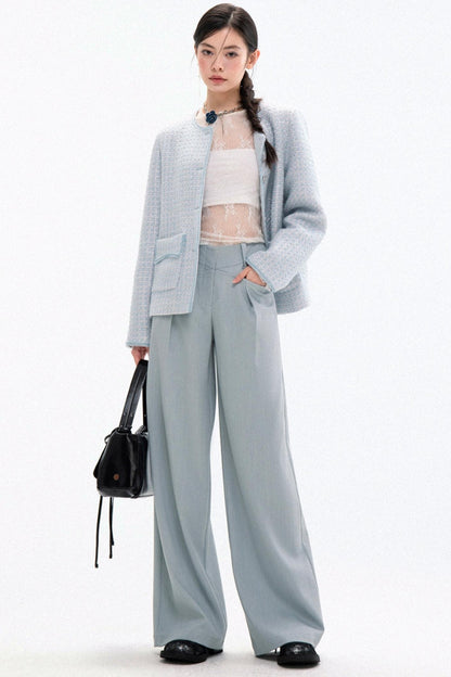 Relaxed Silhouette Mid-Rise Pants