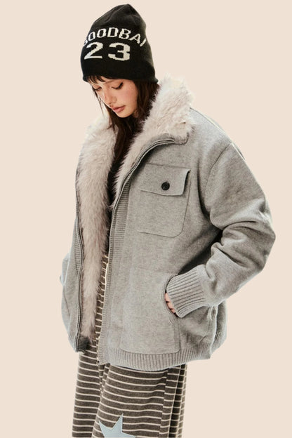 Furry Padded Cotton Versatile Jacket