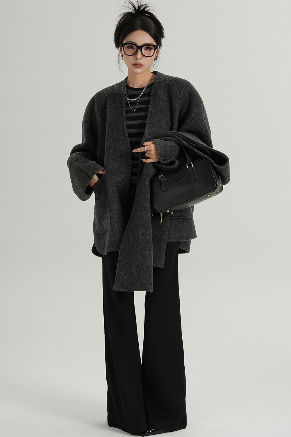 Tweed Wool Cashmere Coat