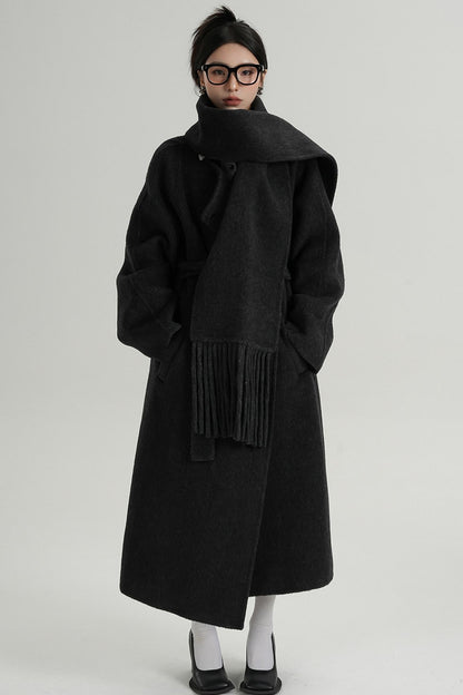 Temperament Long Tweed Coat