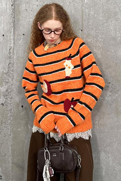 Soft Striped Loose Winter Sweater