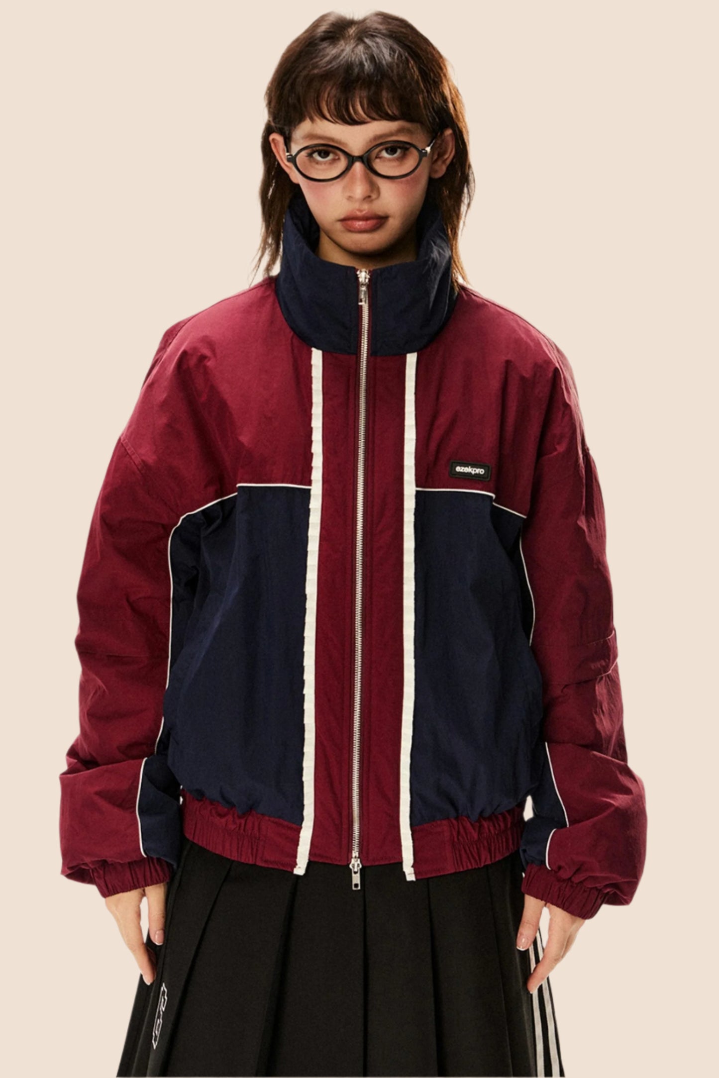 Retro Stand Collar Heavy Sports Down Jacket