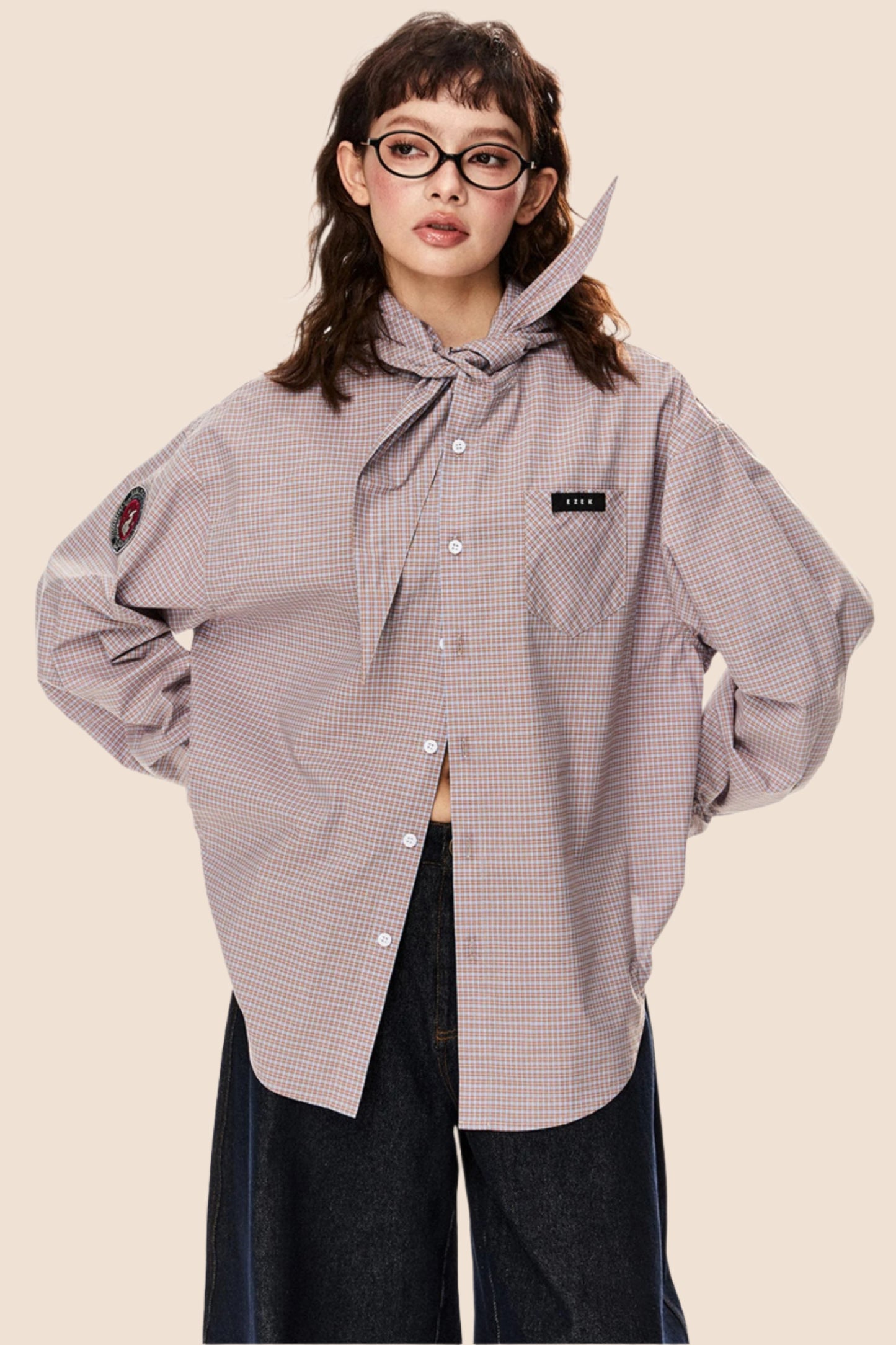 Casual Retro Plaid Shirt Top