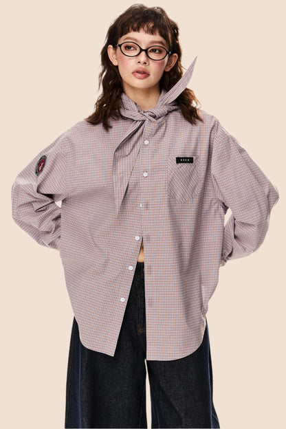 Casual Retro Plaid Shirt Top