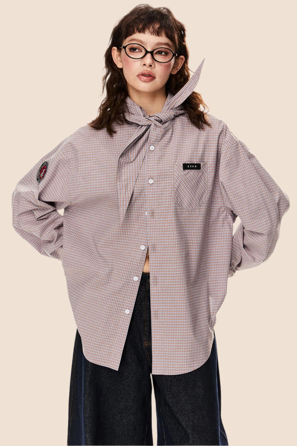 Casual Retro Plaid Shirt Top
