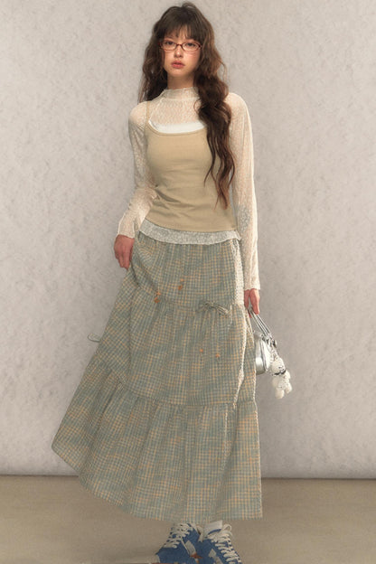 Lace Half-Turtleneck Top