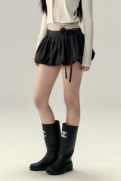 Fluffy A-Linien Bustier Rock 