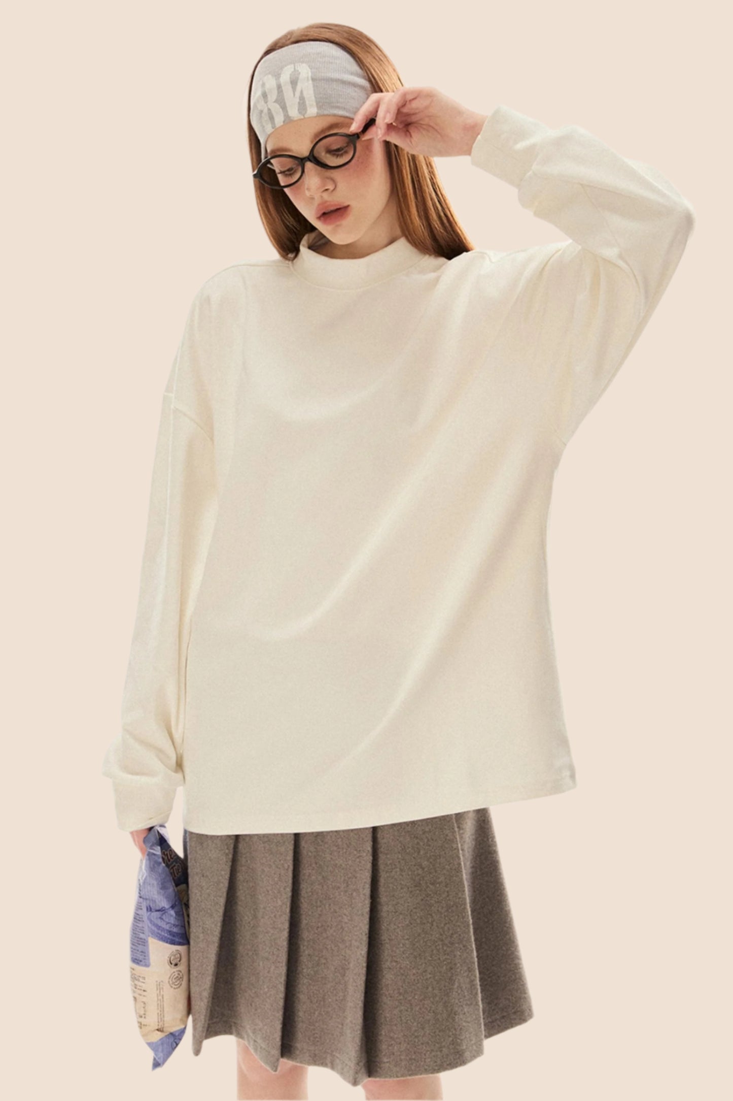 Solid Color Long Sleeve Loose Sweatshirt