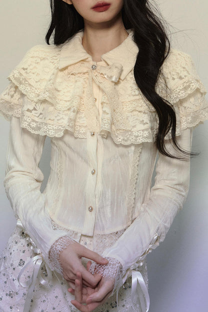 French Lace Long-Sleeve Top