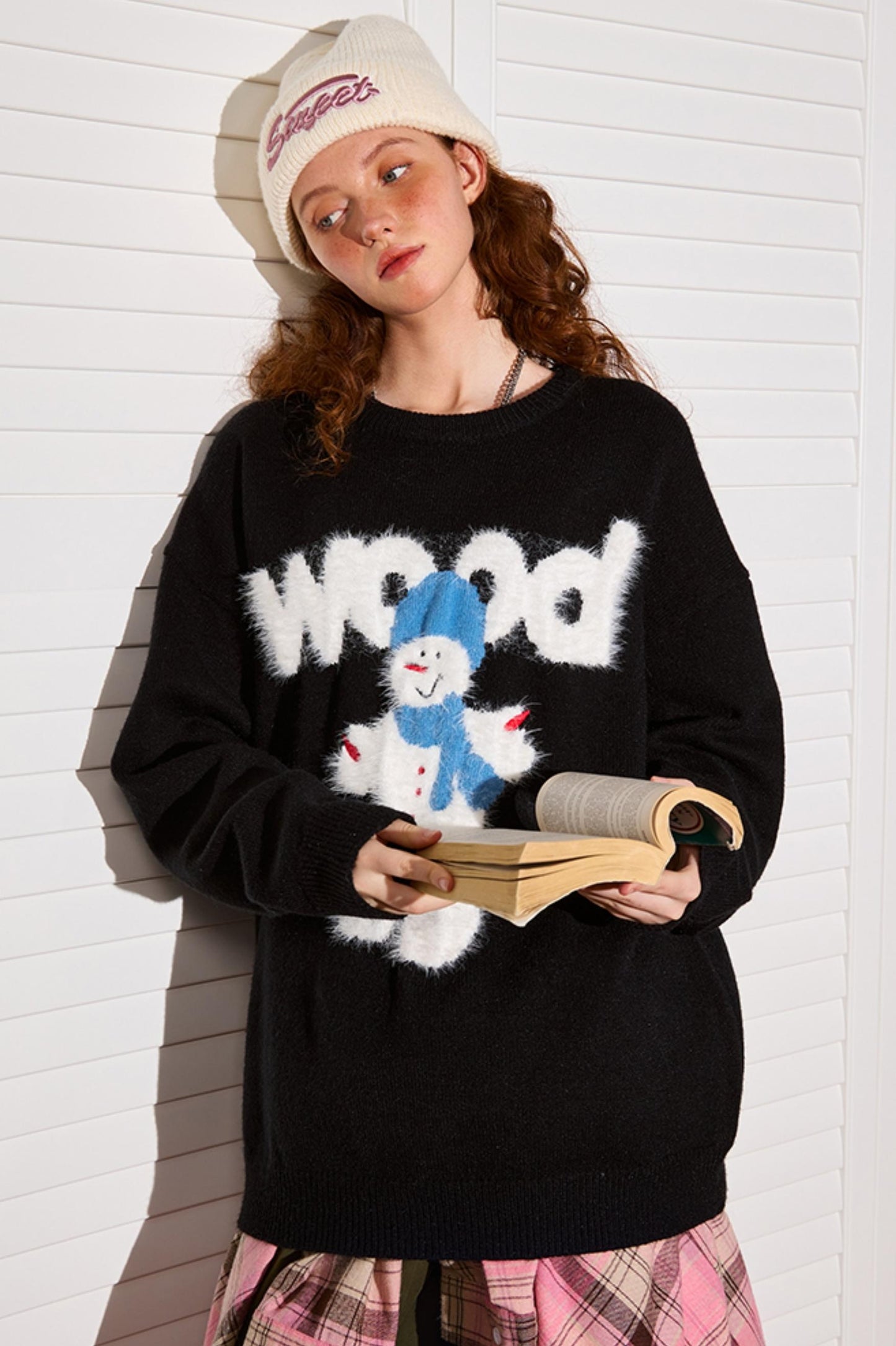 Snowman Crewneck Knit Sweater