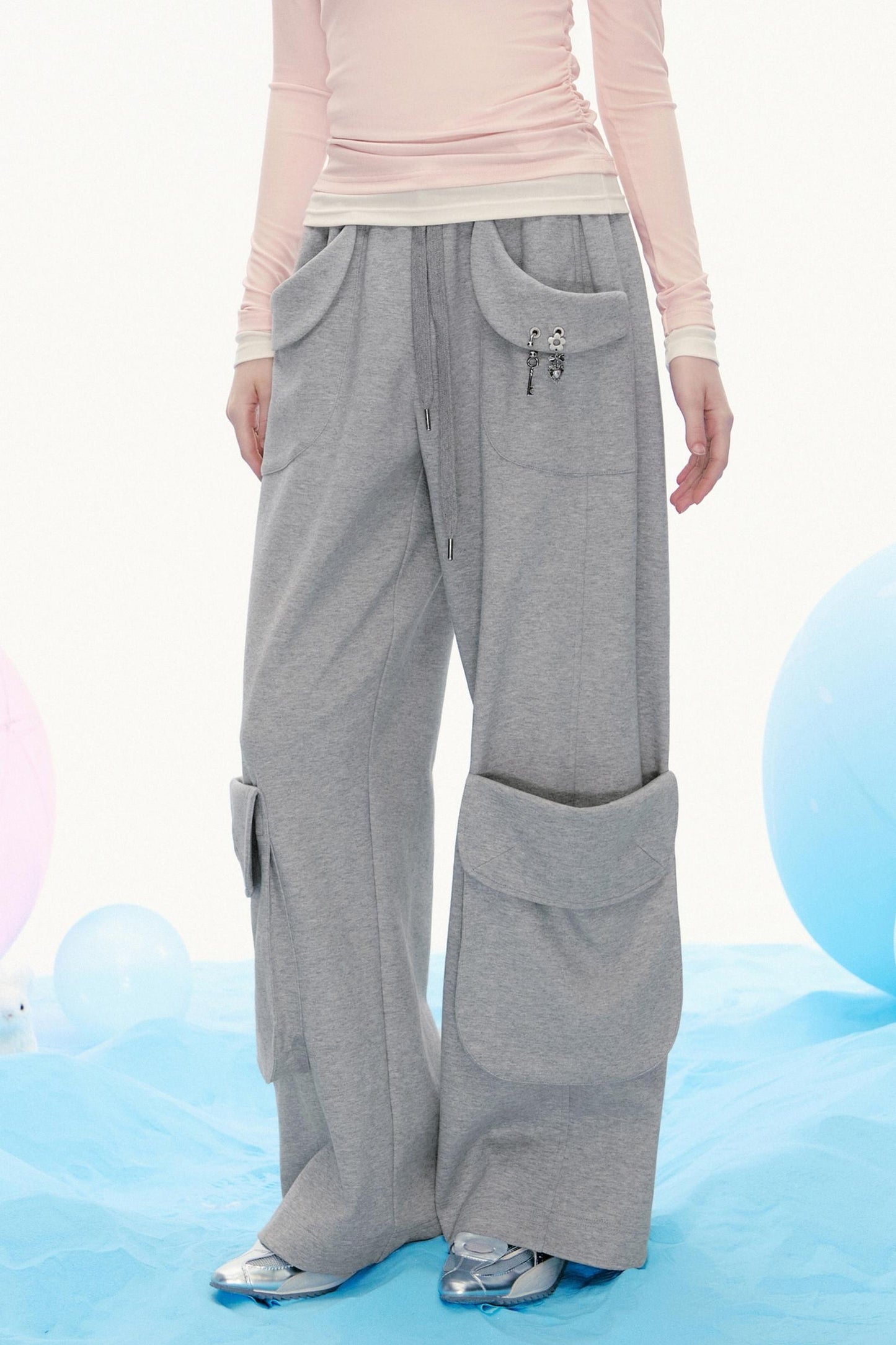 Loose Straight Mop Pants