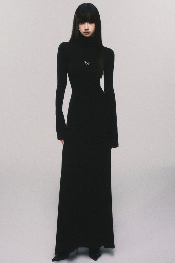 Slim Fit Bell Sleeve Midi Dress