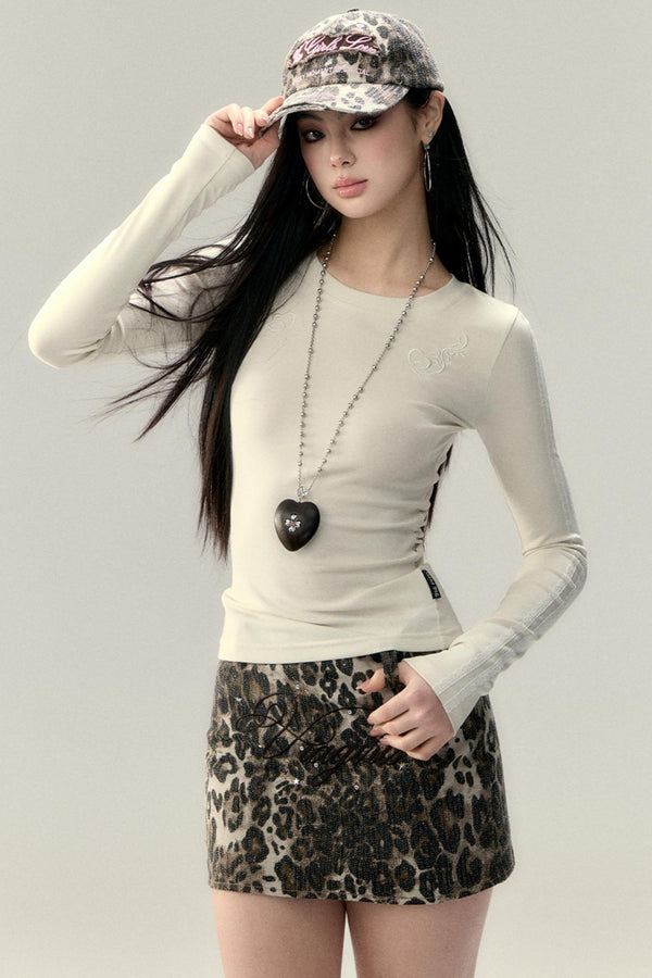 Long Sleeve Lace Panel Top