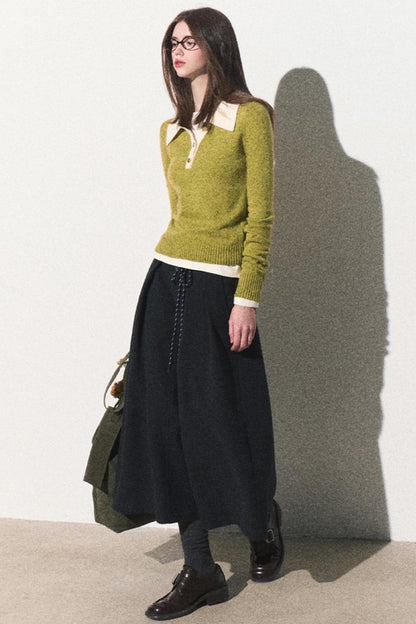 A-Line Slim Long Skirt