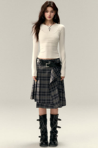 Bow Accent  Long Sleeve Tops