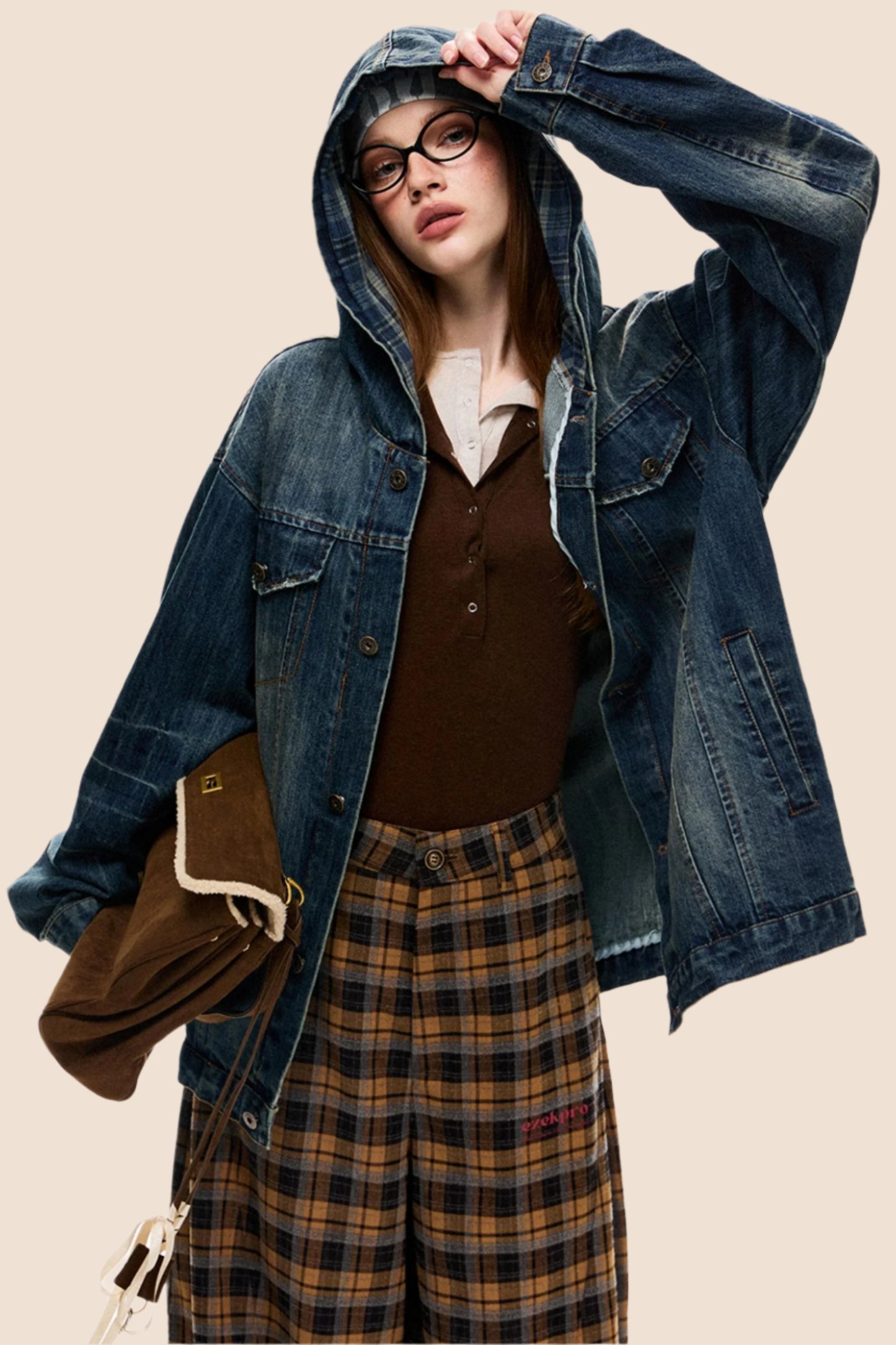 Vintage Denim Hooded Jacket