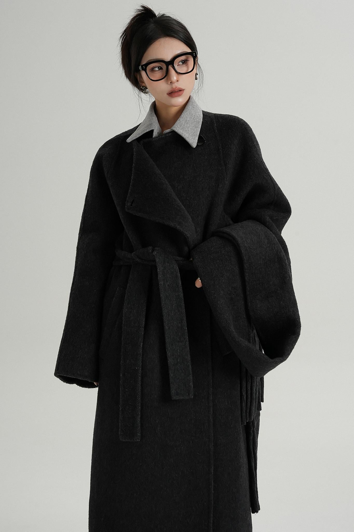 Temperament Long Tweed Coat