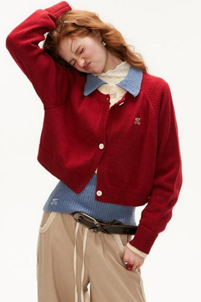 Preppy Vintage Sweater Jacket 