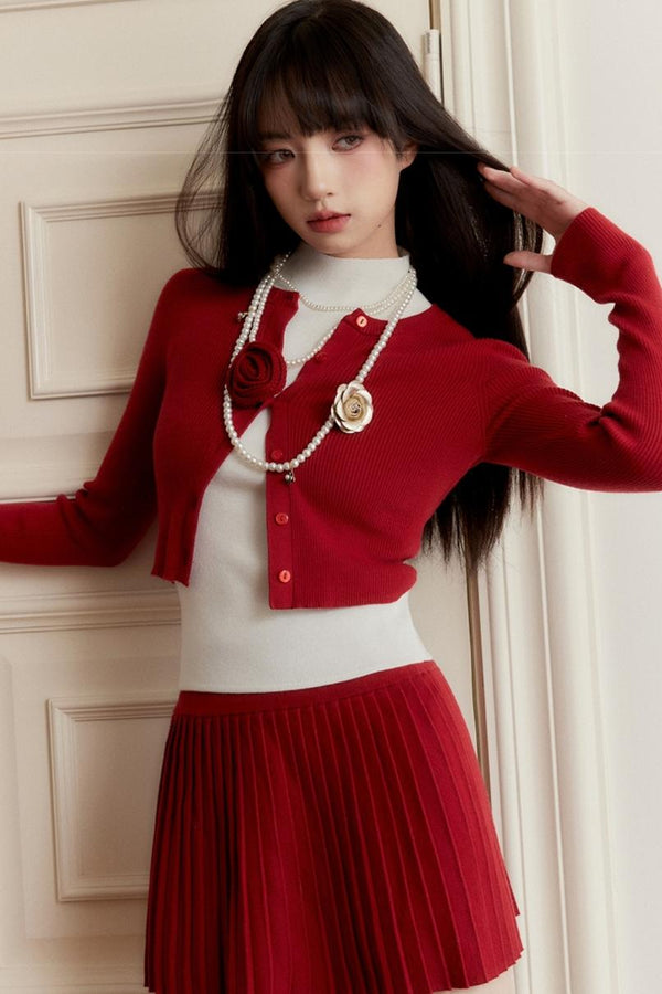 Carnival Knit Cardigan Skirt Set-Up