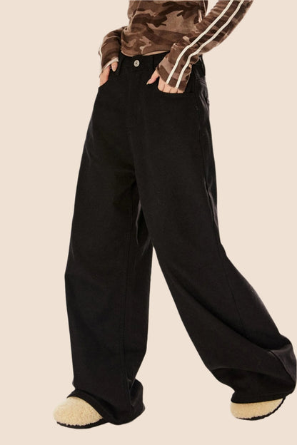 Retro Wide-Leg Trousers 