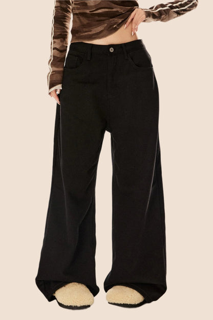 Retro Wide-Leg Trousers 