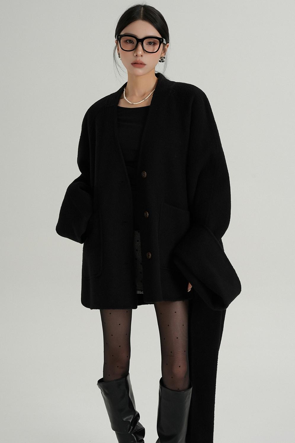 Tweed Wool Cashmere Coat