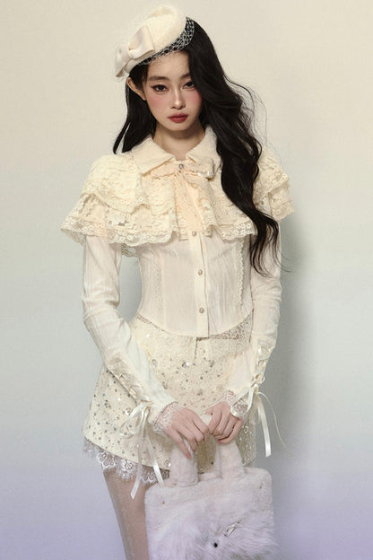 French Lace Long-Sleeve Top