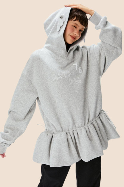 Casual Loose Hooded Sweatshirt