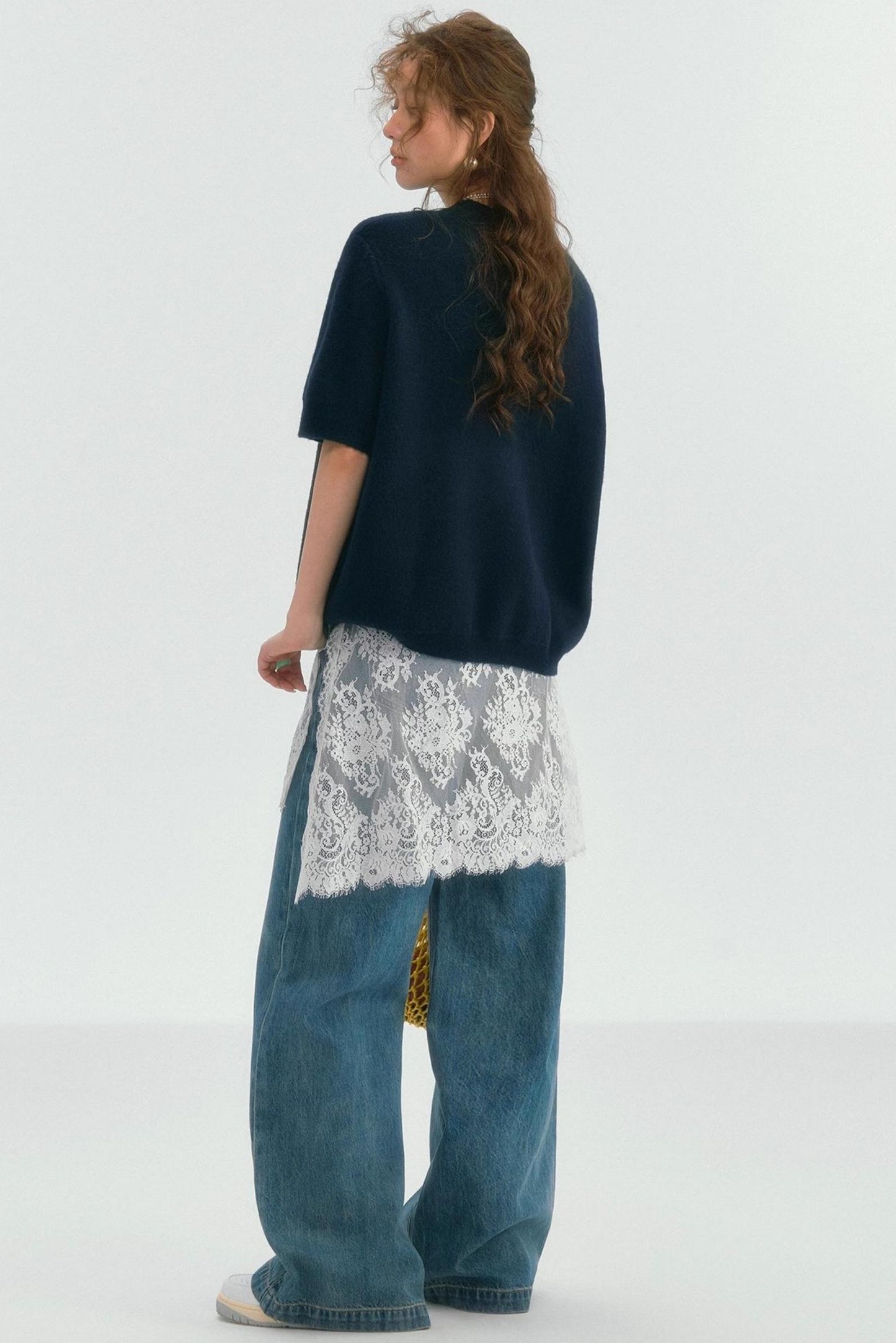 Short-Sleeved Apple Knit Top