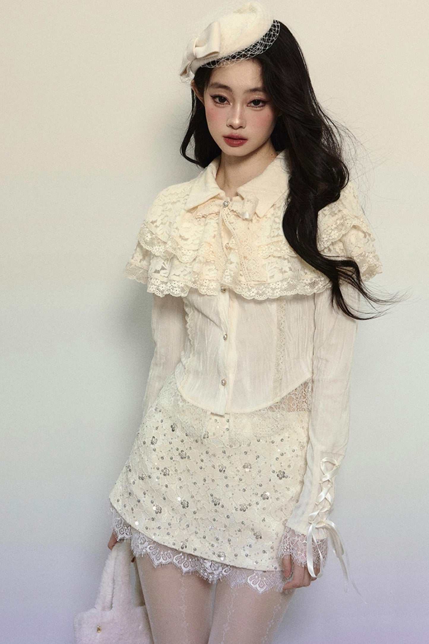 French Lace Long-Sleeve Top