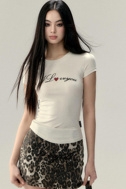 Valentine's Alphabet Slim T-Shirt