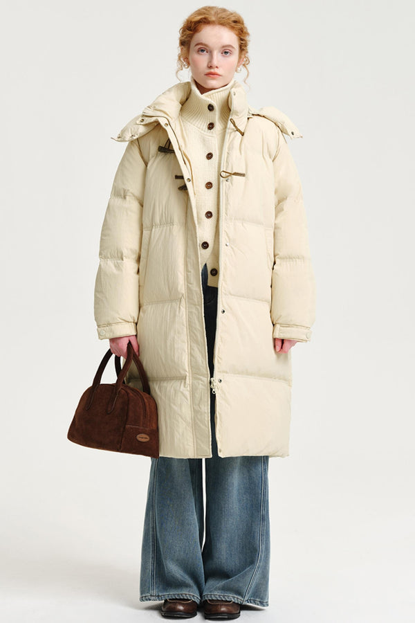 Plus Hooded Midi Down Jacket