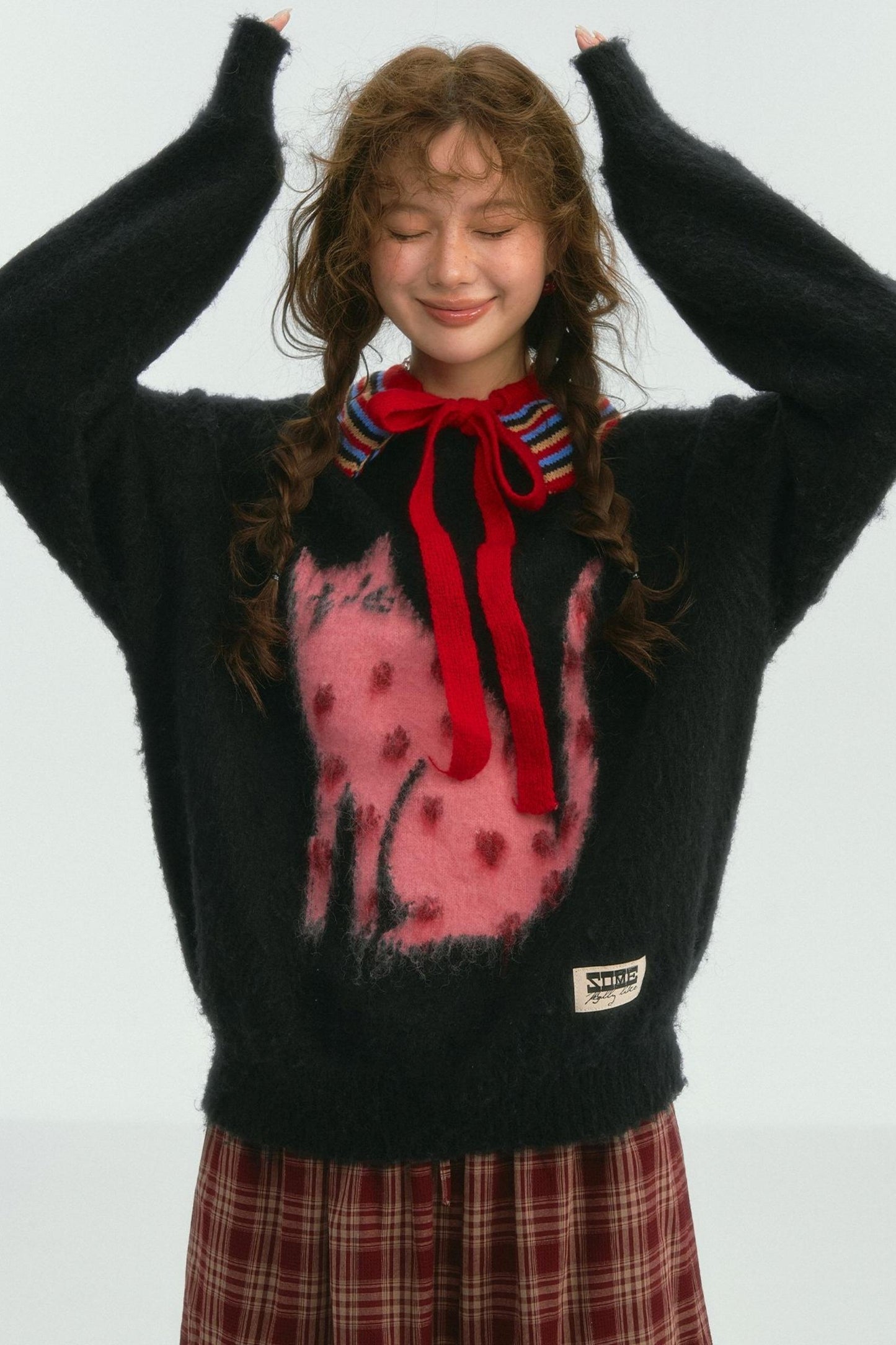 Good Luck Cat Wool Top