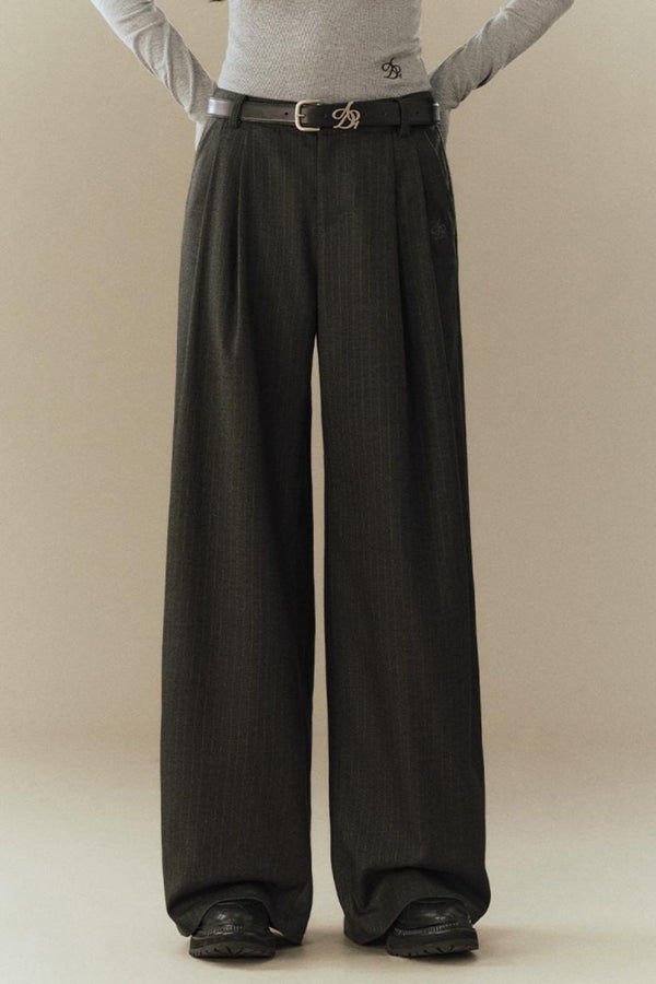 Vintage Striped Premium Suit Pants