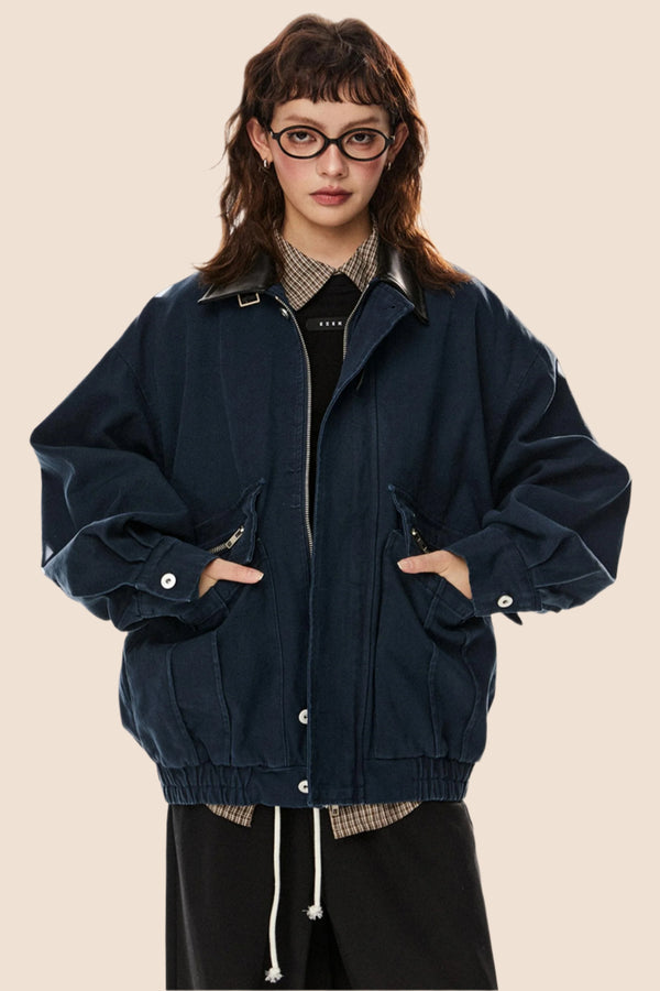 카고 스타일 라펠 재킷 