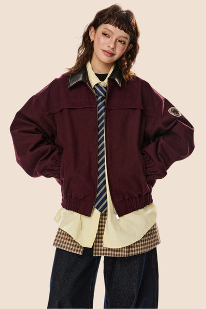 Veste décontractée à revers lâche 