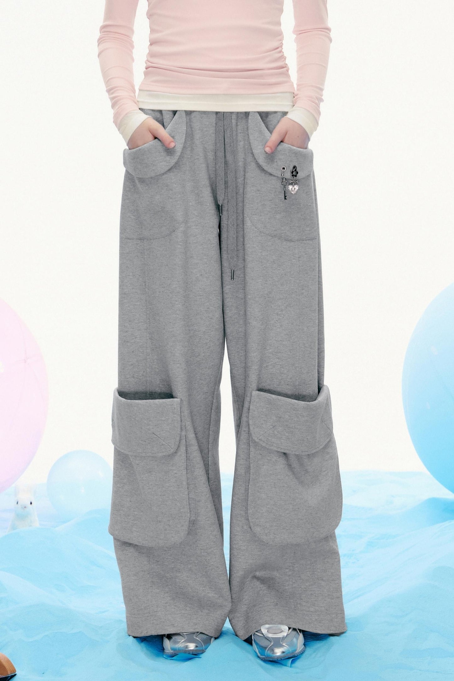 Loose Straight Mop Pants