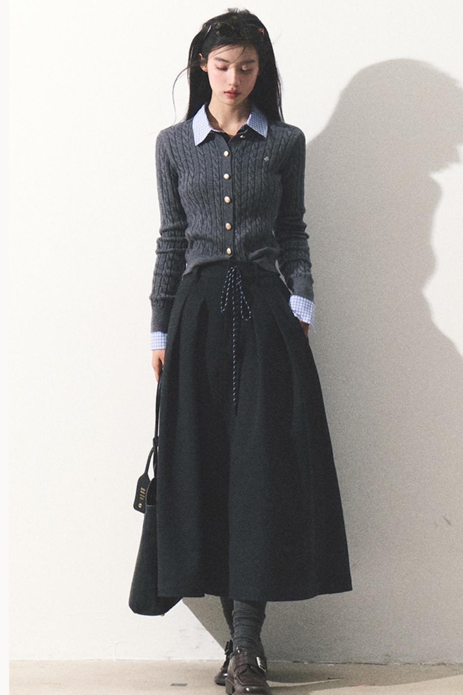 A-Line Slim Long Skirt