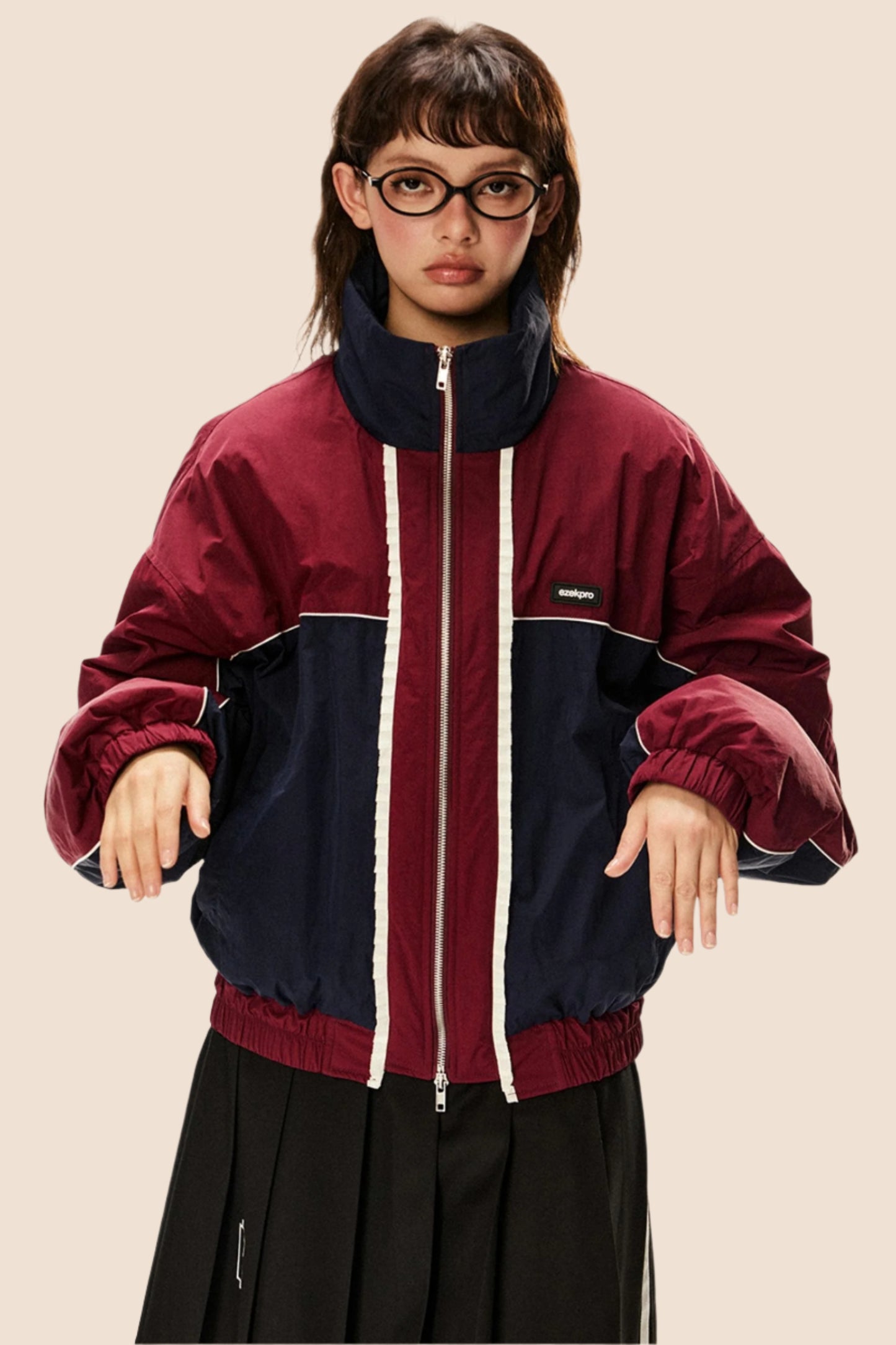 Retro Stand Collar Heavy Sports Down Jacket