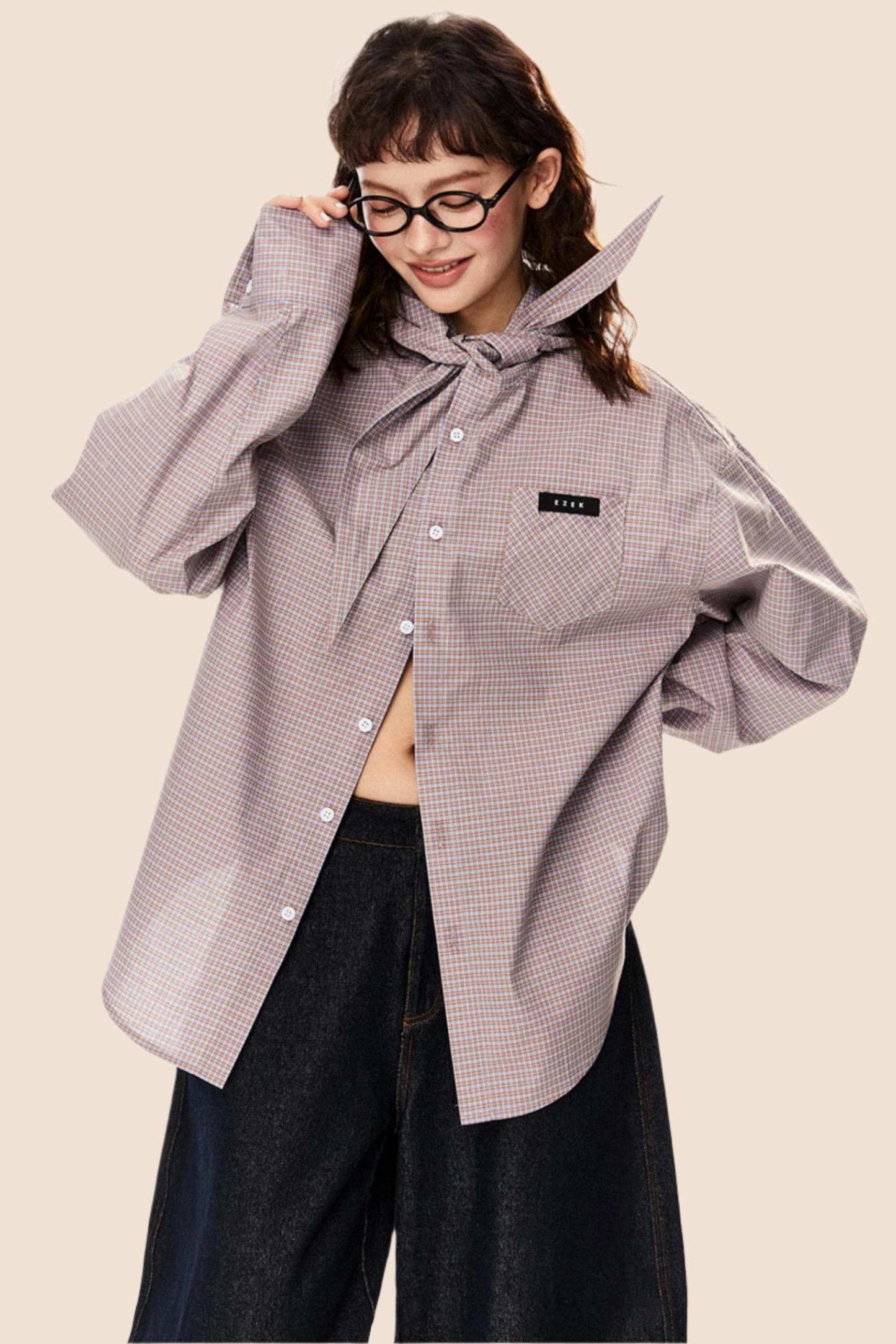 Casual Retro Plaid Shirt Top