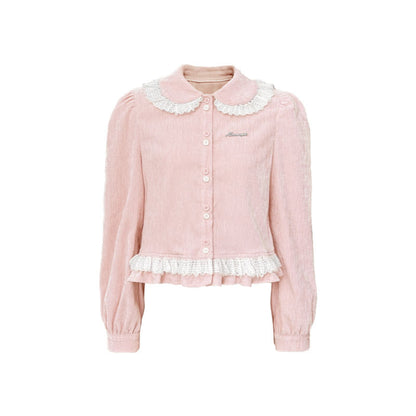 Knitted Lace Chenille Shirt